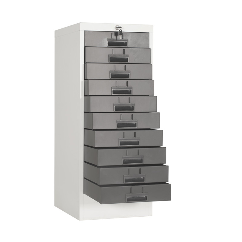 Ten Drawers Steel Filing Cabinet Tall Black Chest Of Drawers Cabinet