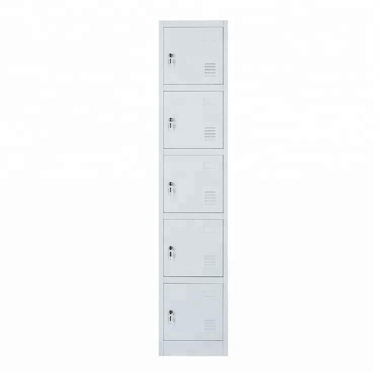 new design full height stainless cabinet steel locker 5 door