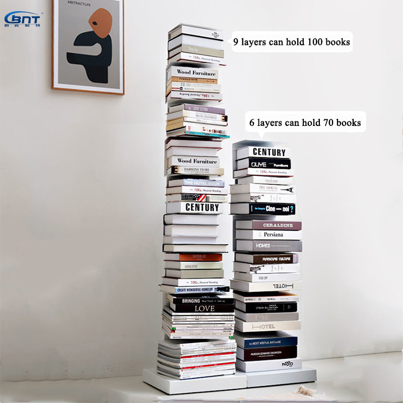 Simple Invisible Metal Bookshelf Landing Steel Corner Bookcase